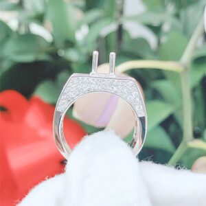 Vỏ nhẫn kim cương nam vàng trắng 18k VN 0041 GIA