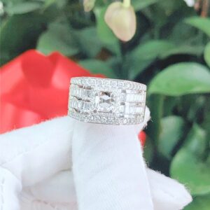 Vỏ nhẫn kim cương nam vàng trắng 18k VN 0051 GIA