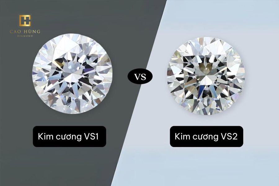 Ảnh so sánh kim cương VS1 và VS2