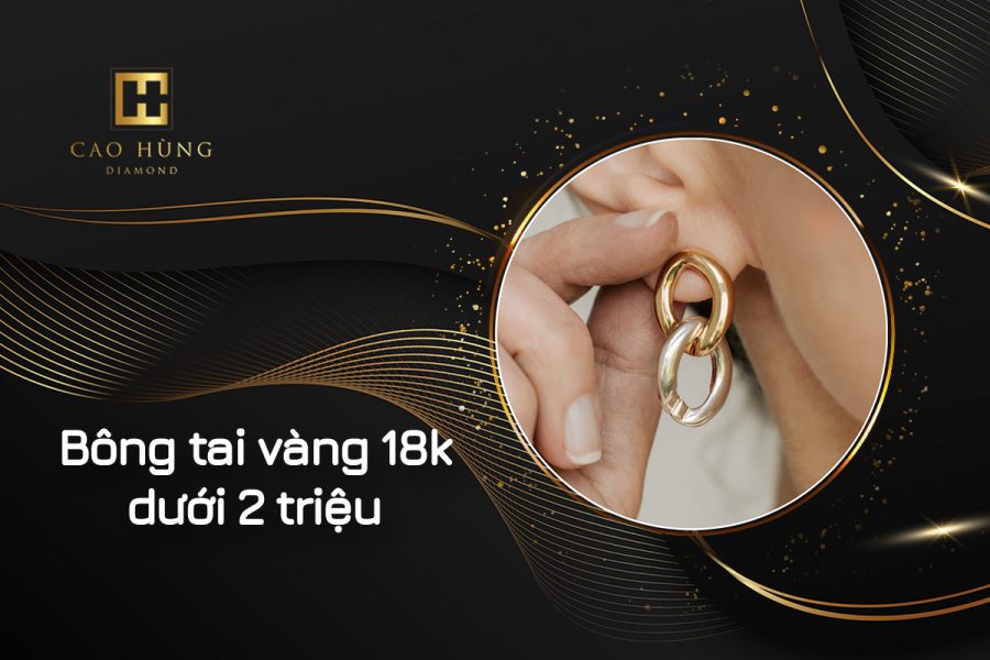 bông tai vàng 18k dưới 2 triệu