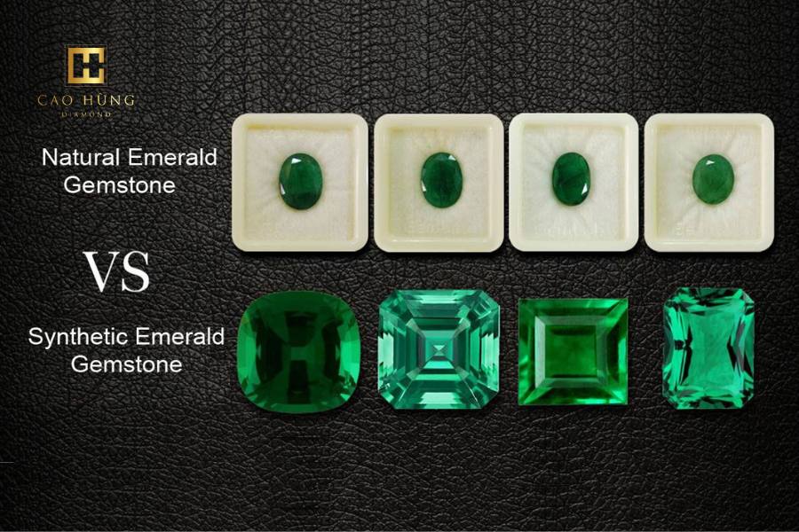 So sánh đá quý Emerald tự nhiên và nhân tạo