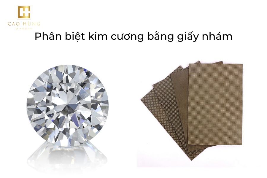 Kiểm tra kim cương bằng giấy nhám