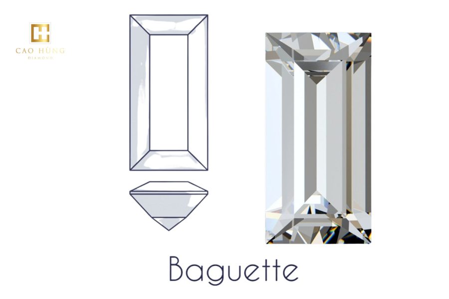 Đặc điểm nhẫn đính kim cương Baguette