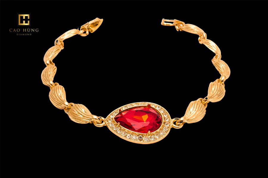 Lắc tay đá Ruby hồng ngọc đẹp 