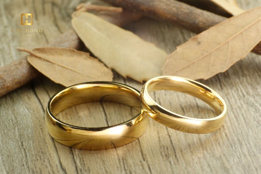 Cặp nhẫn cưới dưới 5 triệu với thiết kế đơn giản