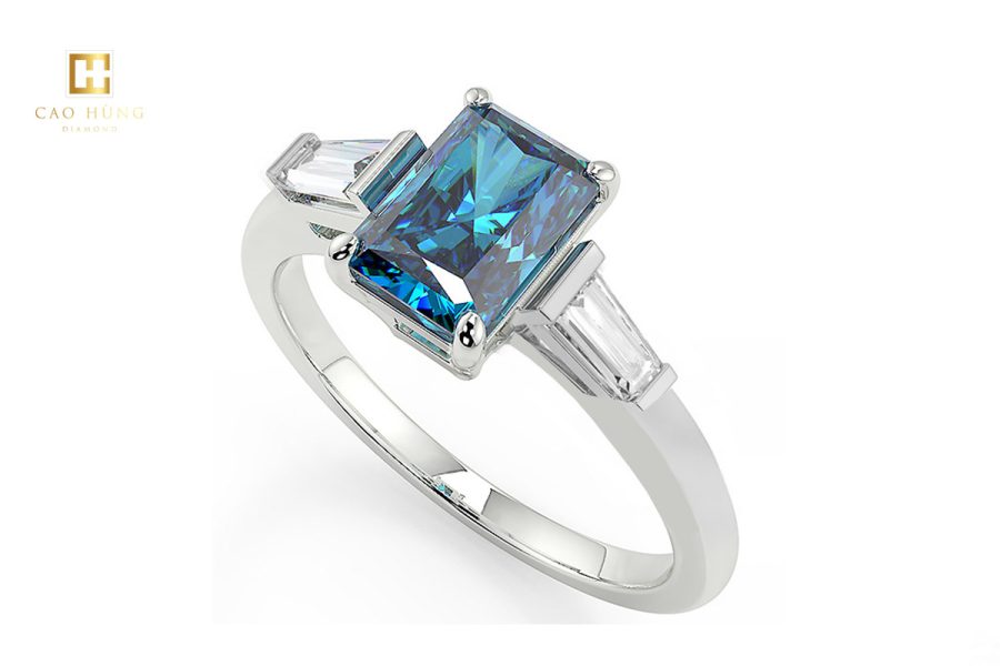 Mẫu nhẫn kim cương màu xanh Emerald độc đáo có giá khoảng 146 triệu