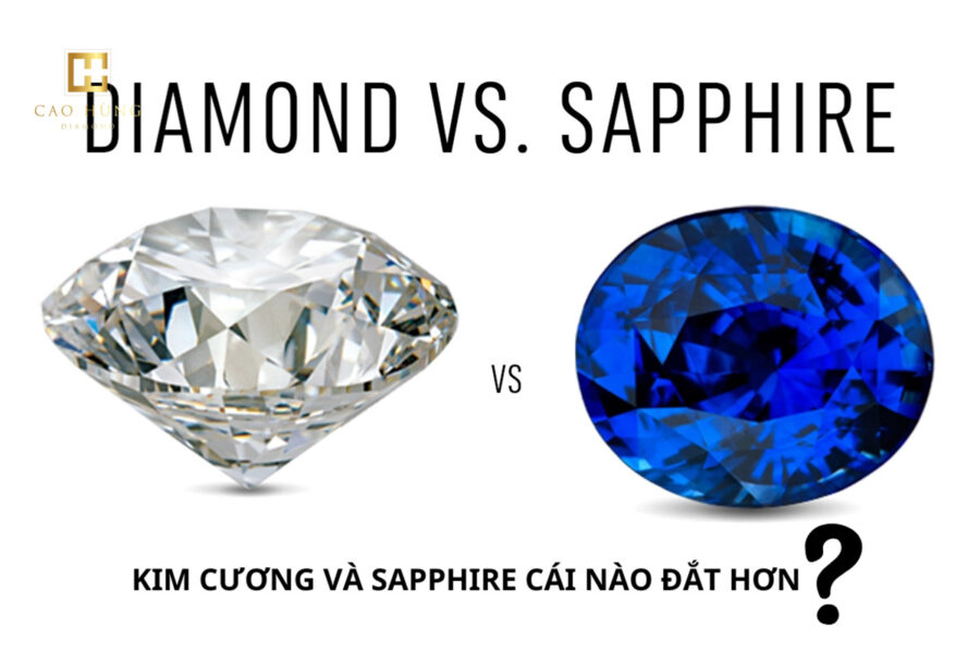 Kim cương có giá đắt hơn so với sapphire